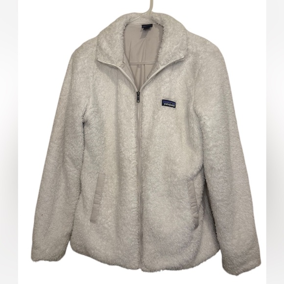 Patagonia Jackets & Blazers - Patagonia White Teddy Jacket Cozy Fleece Zip-Up